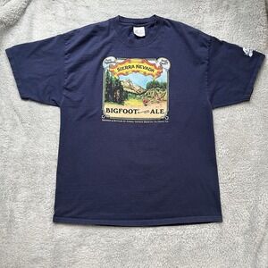 Sierra Nevada Bigfoot Ale T Shirt Mens XL Navy Barleywine Beer Brewery Graphic